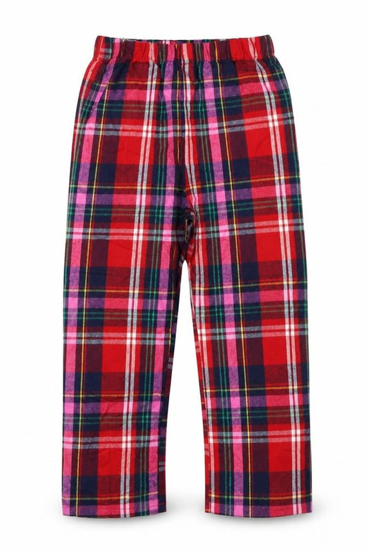 Next Girls Red Checked Flannel Pyjama Pants 3-4 Years