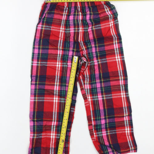 Next Girls Red Checked Flannel Pyjama Pants 3-4 Years