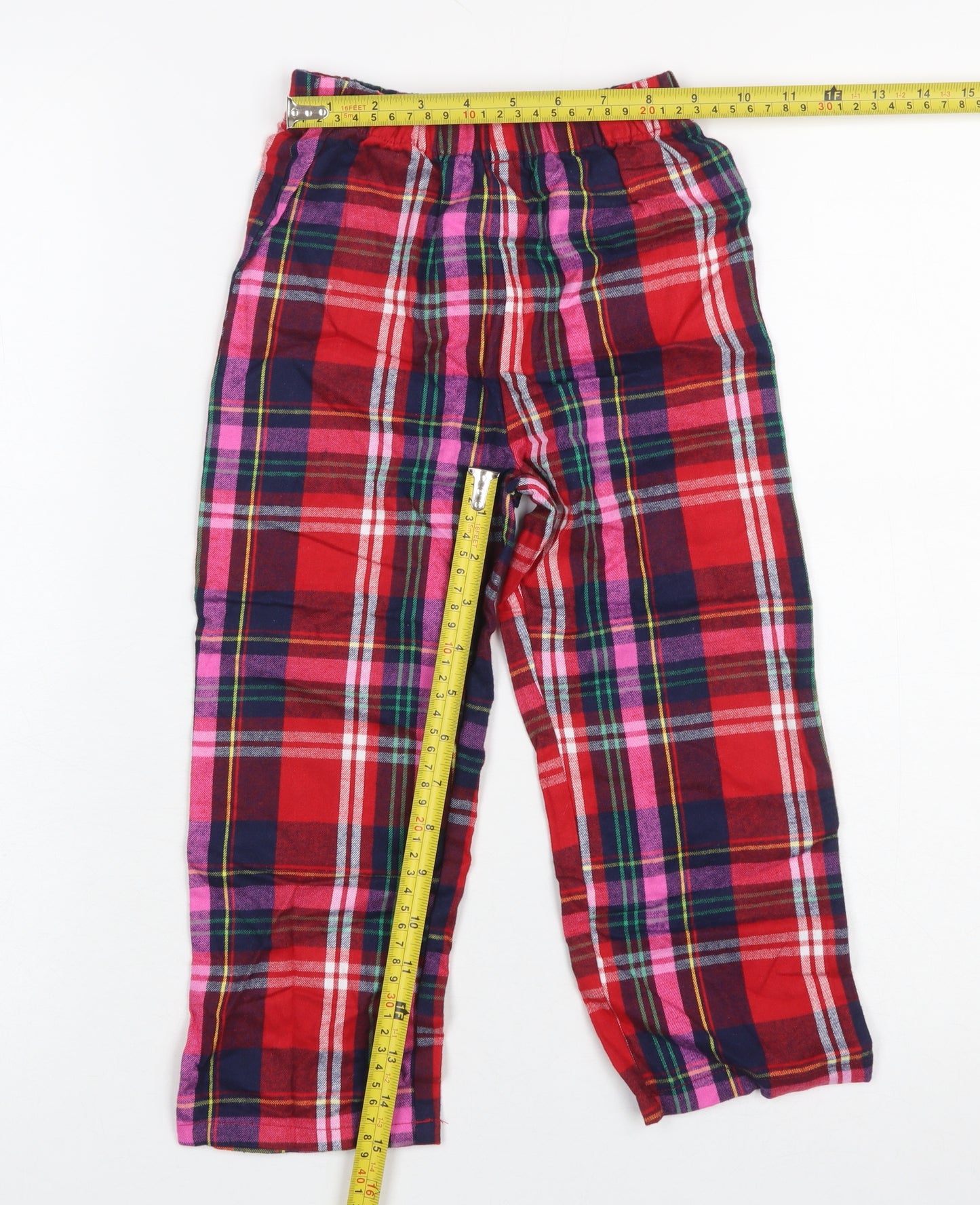 Next Girls Red Checked Flannel Pyjama Pants 3-4 Years