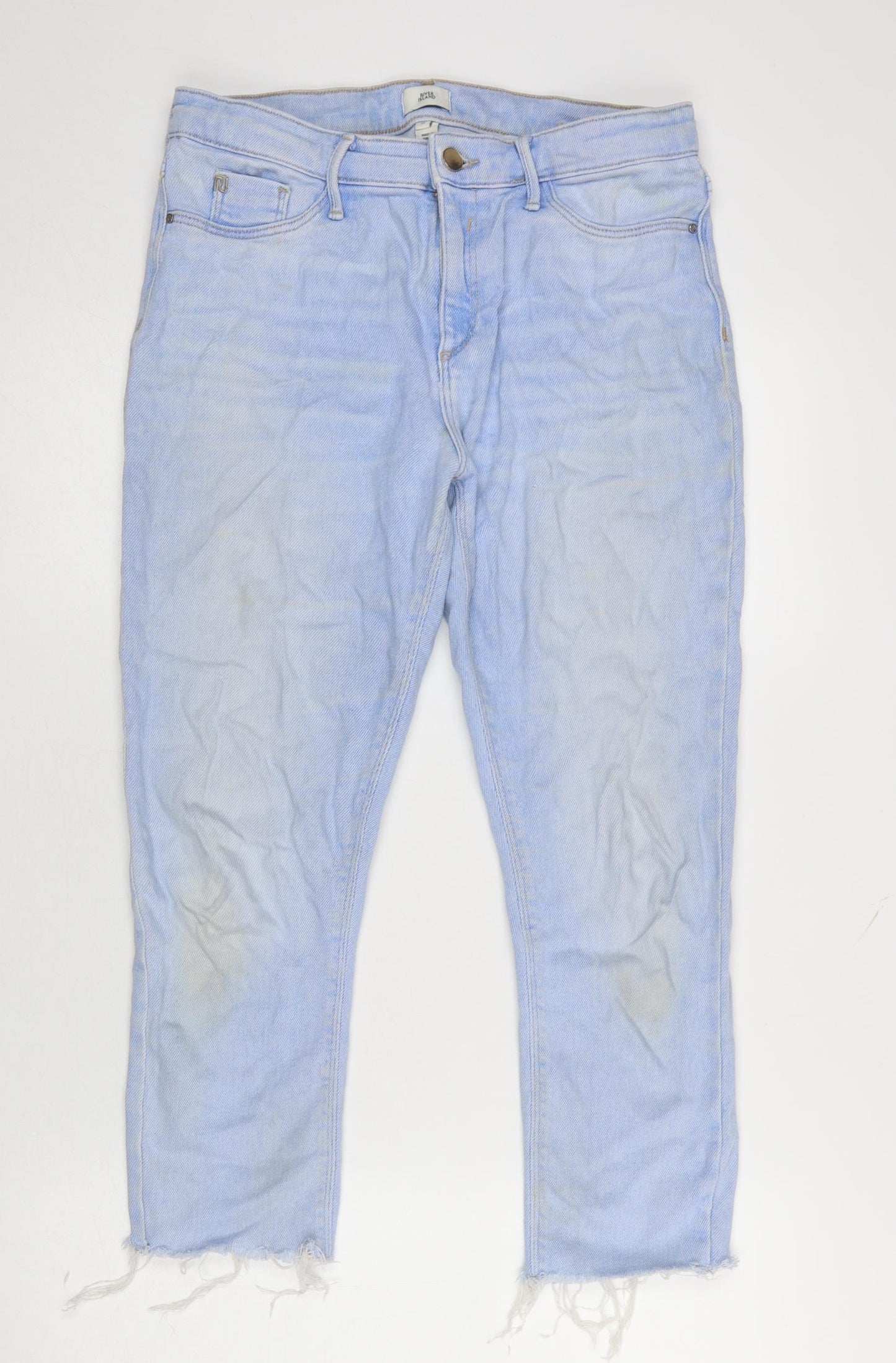 River Island Women’s Blue Light Wash Ankle Slim Jeans Size 12