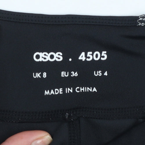 ASOS 4505 Womens Black Size 8 Activewear Leggings Gym Running Trousers
