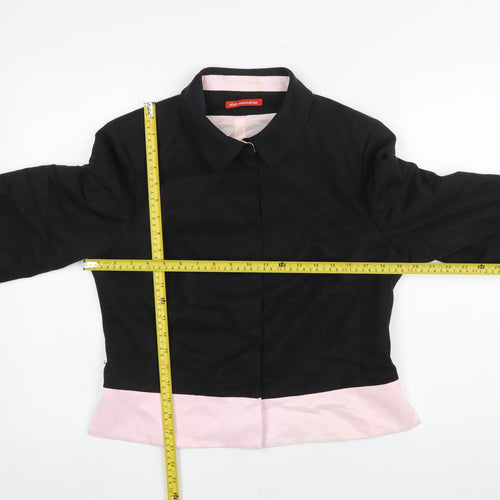 Alain Manoukian Women's Black & Pink Cropped Blazer Size 14