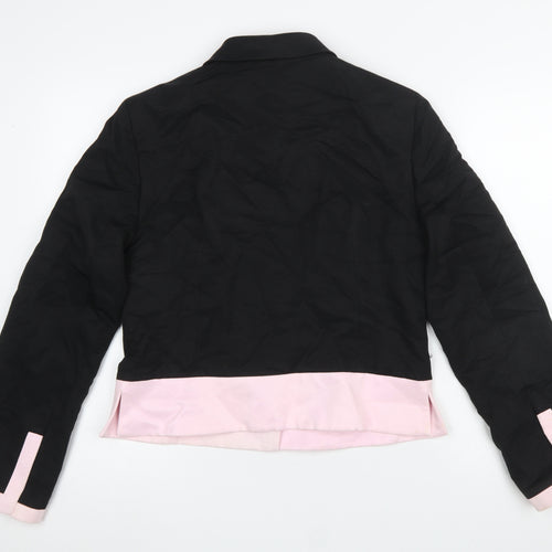 Alain Manoukian Women's Black & Pink Cropped Blazer Size 14