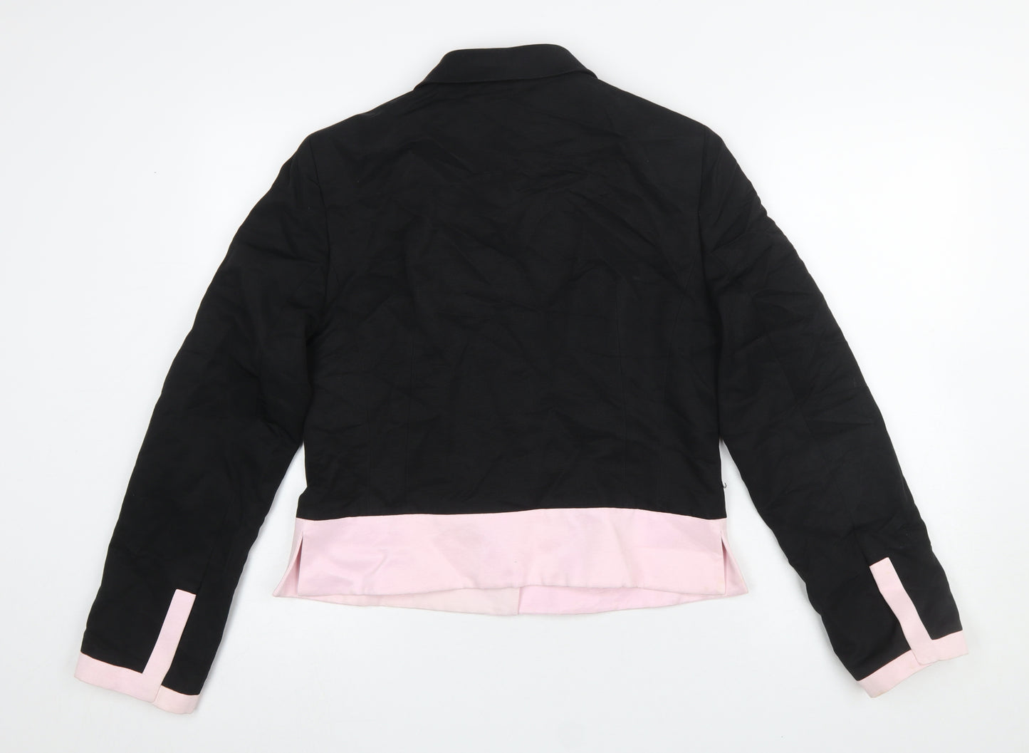 Alain Manoukian Women's Black & Pink Cropped Blazer Size 14