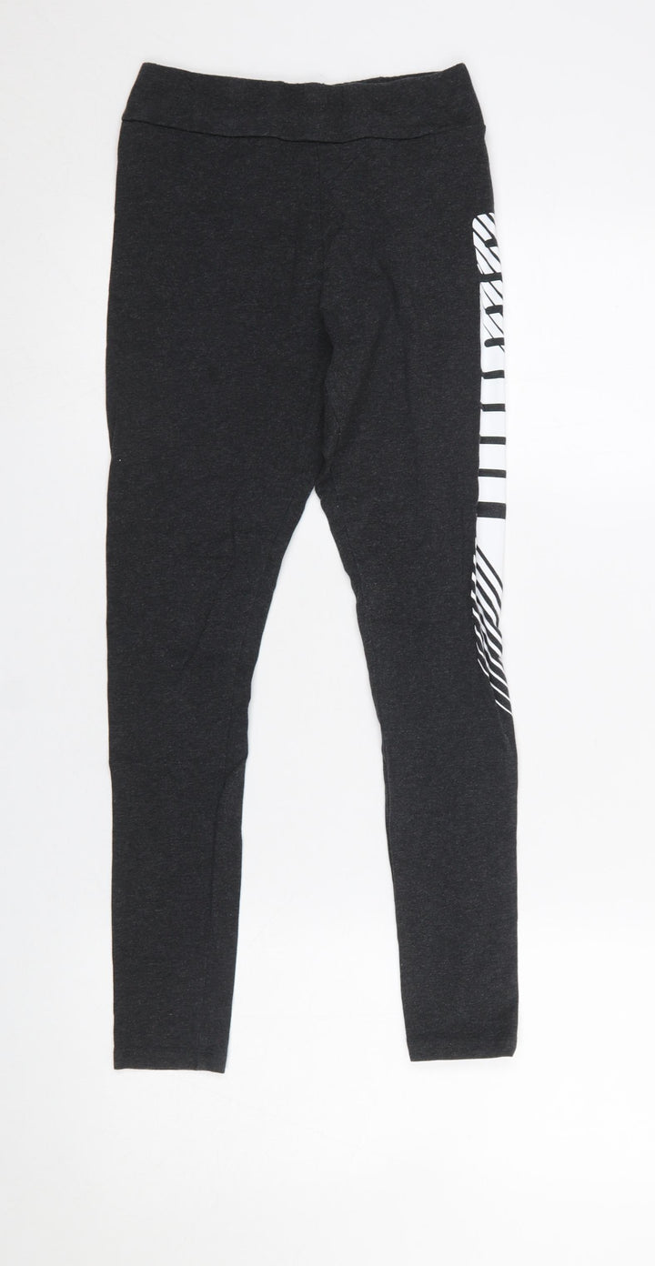 Puma Women's Black Slim Fit Jersey Leggings Size S