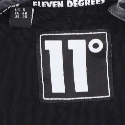 11 Degrees Men's Black Colourblock Slim Fit T-Shirt Size S