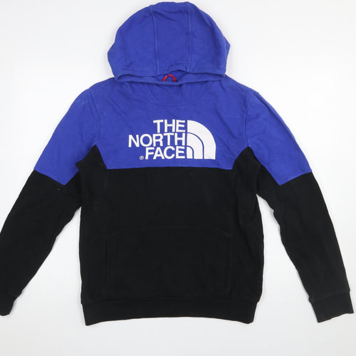 The North Face Boys Blue and Black Pullover Hoodie XL Cotton