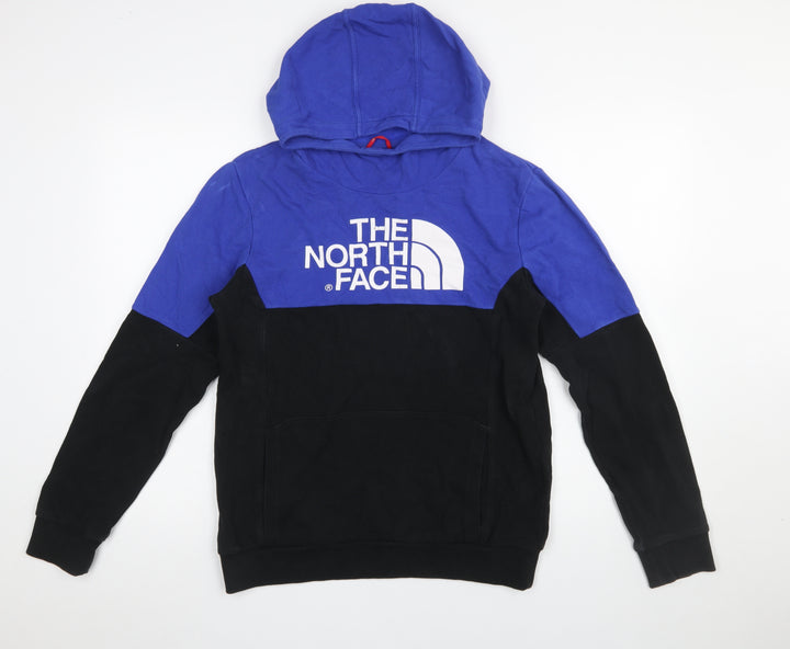 The North Face Boys Blue and Black Pullover Hoodie XL Cotton