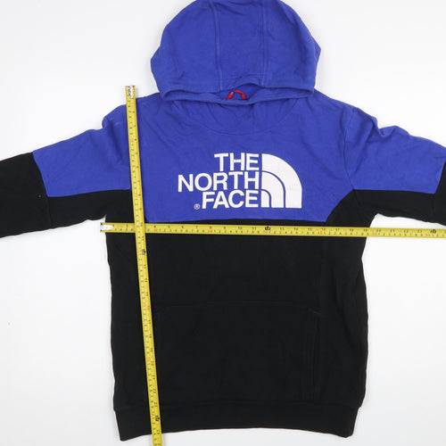 The North Face Boys Blue and Black Pullover Hoodie XL Cotton