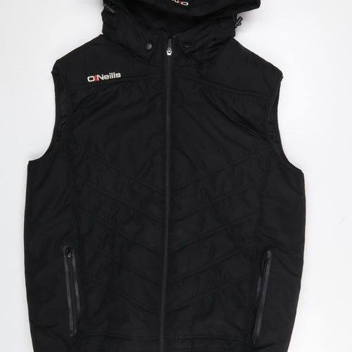 O’Neills Men’s Black L Hooded Puffer Gilet Waistcoat