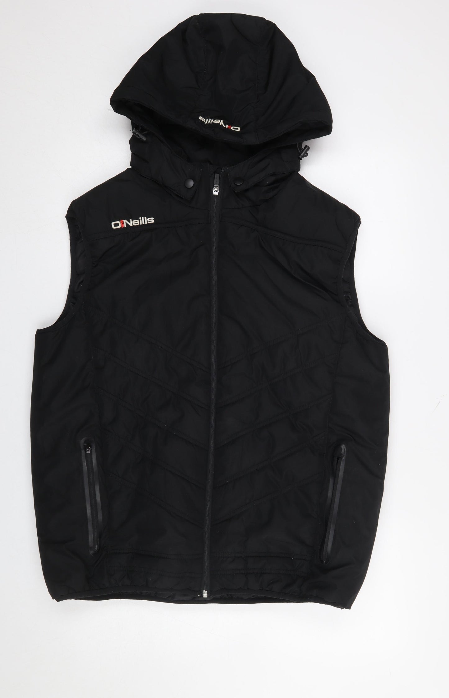 O’Neills Men’s Black L Hooded Puffer Gilet Waistcoat