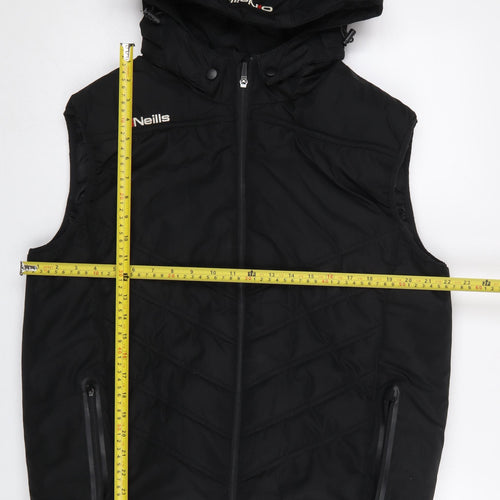O’Neills Men’s Black L Hooded Puffer Gilet Waistcoat