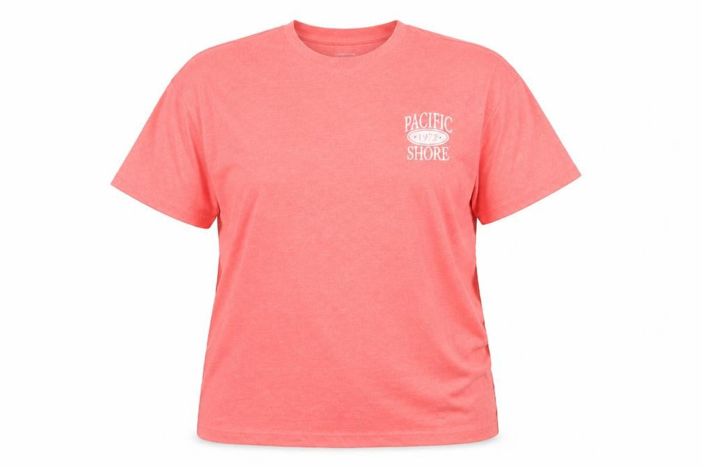 Dunnes Stores Womens Pink Cotton T-Shirt Size 16 Casual Boyfriend Fit