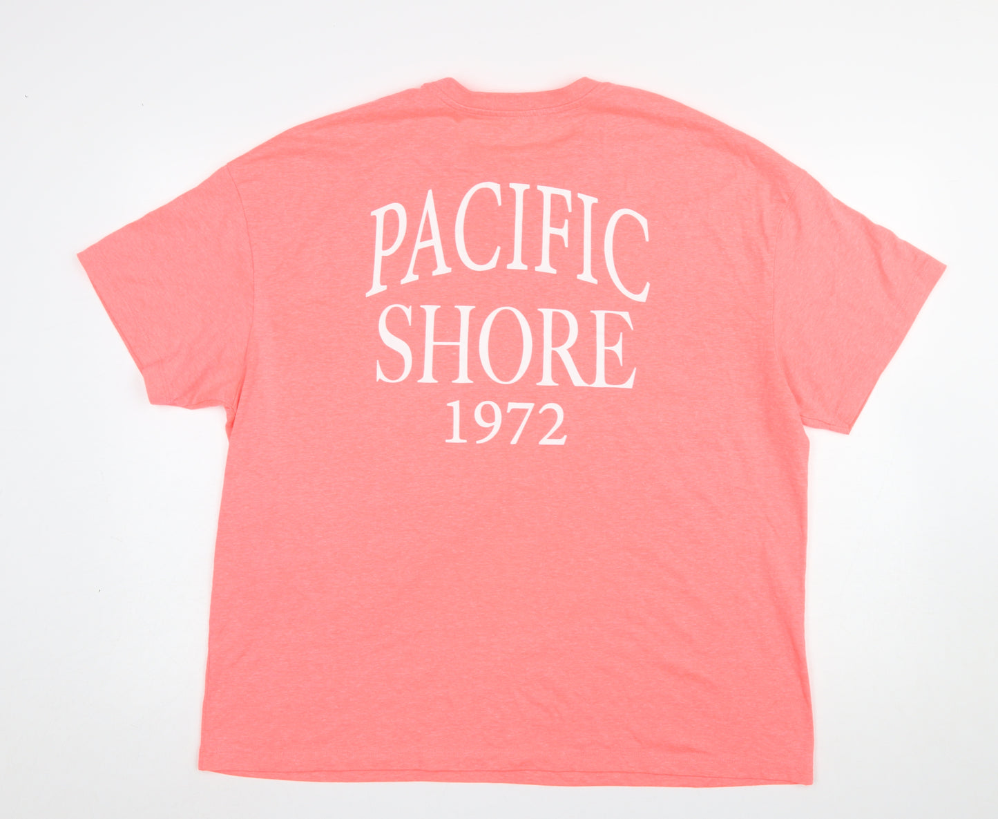 Dunnes Stores Womens Pink Cotton T-Shirt Size 16 Casual Boyfriend Fit