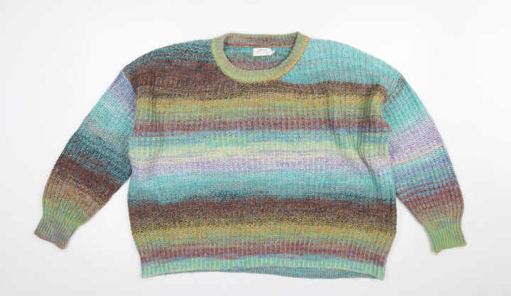 ONLY Women Multicoloured XL Pullover Jumper Knit Acrylic Blend
