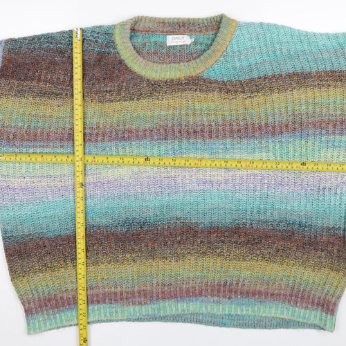 ONLY Women Multicoloured XL Pullover Jumper Knit Acrylic Blend