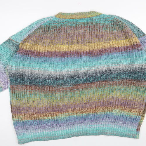 ONLY Women Multicoloured XL Pullover Jumper Knit Acrylic Blend