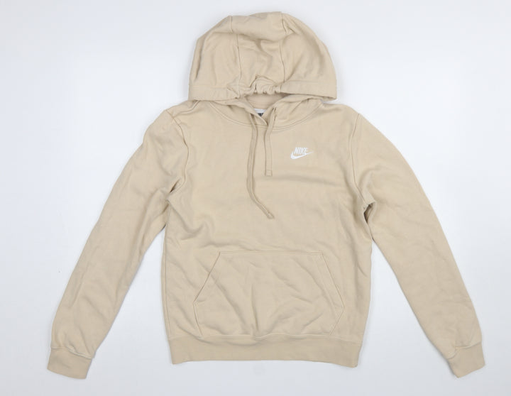 Nike Womens Beige Pullover Hoodie XS Cotton Blend Casual
