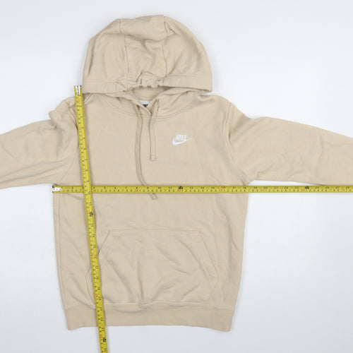 Nike Womens Beige Pullover Hoodie XS Cotton Blend Casual