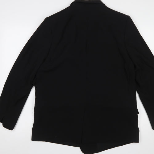 Next Women's Black Tailored Blazer UK 18 Polyester Lined Classic Fit