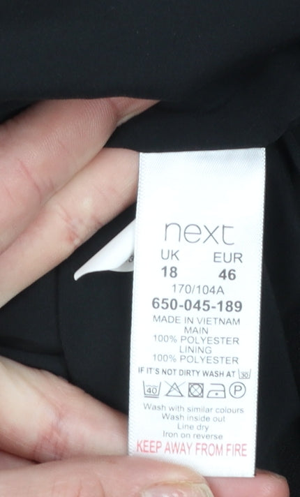 Next Women's Black Tailored Blazer UK 18 Polyester Lined Classic Fit