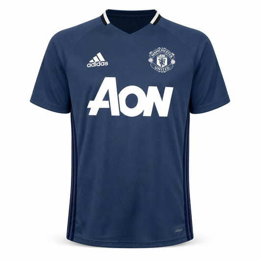 Adidas Manchester United Blue Teen L ClimaCool Training T-Shirt