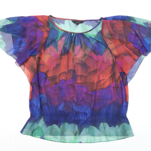 Coast Womens Multicoloured Chiffon Floral Blouse Size 12