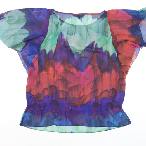 Coast Womens Multicoloured Chiffon Floral Blouse Size 12