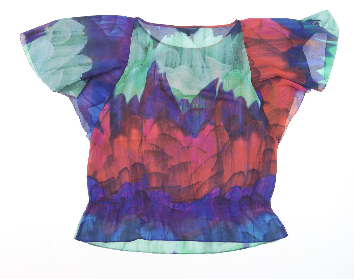 Coast Womens Multicoloured Chiffon Floral Blouse Size 12