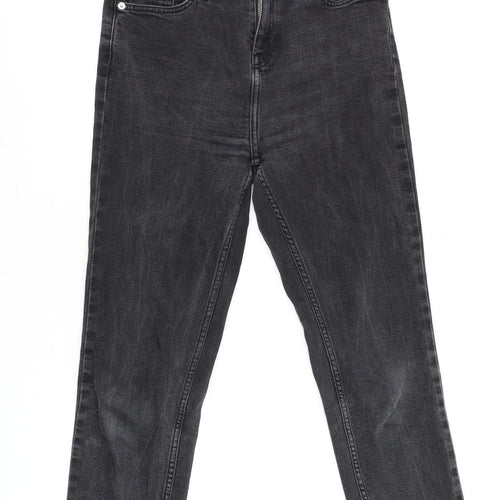 F&F Women’s Black Dark Wash Skinny Jeans UK 10 Slim Fit Cotton Blend