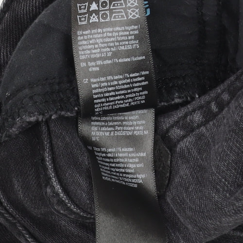 F&F Women’s Black Dark Wash Skinny Jeans UK 10 Slim Fit Cotton Blend