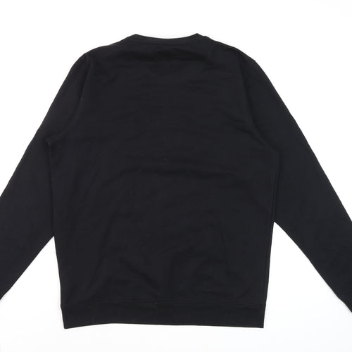 Peter England Mens Black XL Space Graphic Pullover Sweatshirt