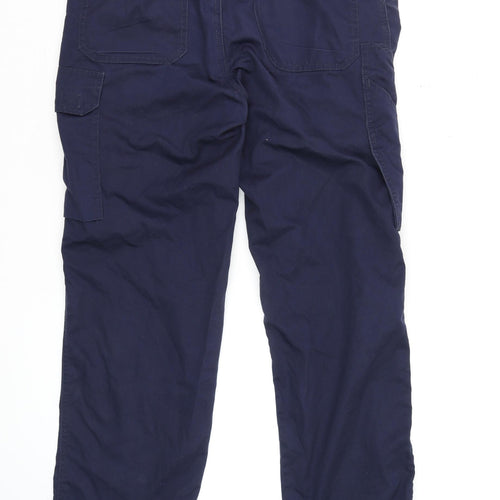 Tranemo Men's Navy Blue Cargo Workwear Trousers 34R Polyester Cotton Blend