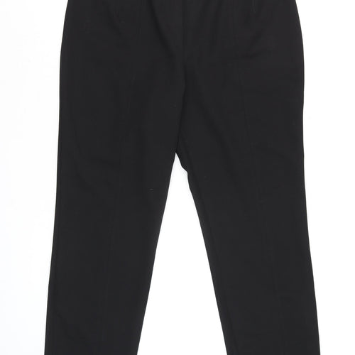 Gallery Womens Black Size 14 Classic Straight Leg Trousers