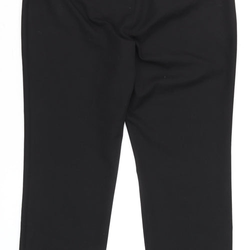 Gallery Womens Black Size 14 Classic Straight Leg Trousers