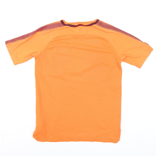 Nike Boys Orange Barcelona Dri-FIT Football T-Shirt L 12-13 Years