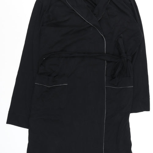 Marks and Spencer Black Unisex 2XL Wrap Cardigan Lightweight Cotton Blend