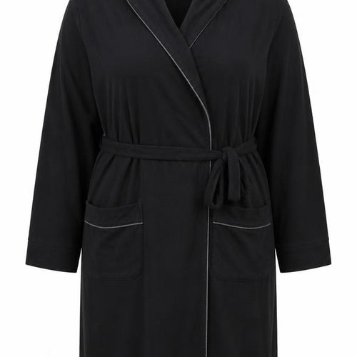 Marks and Spencer Black Unisex 2XL Wrap Cardigan Lightweight Cotton Blend