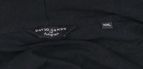 Marks and Spencer Black Unisex 2XL Wrap Cardigan Lightweight Cotton Blend