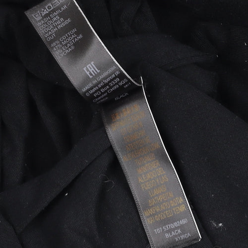 Marks and Spencer Black Unisex 2XL Wrap Cardigan Lightweight Cotton Blend