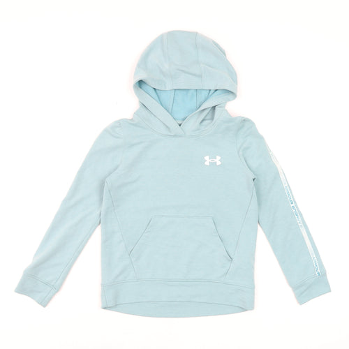 Under Armour Girls Blue Pullover Hoodie Size 7-8 Years Sportswear