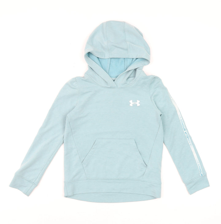 Under Armour Girls Blue Pullover Hoodie Size 7-8 Years Sportswear