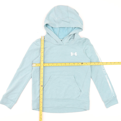 Under Armour Girls Blue Pullover Hoodie Size 7-8 Years Sportswear