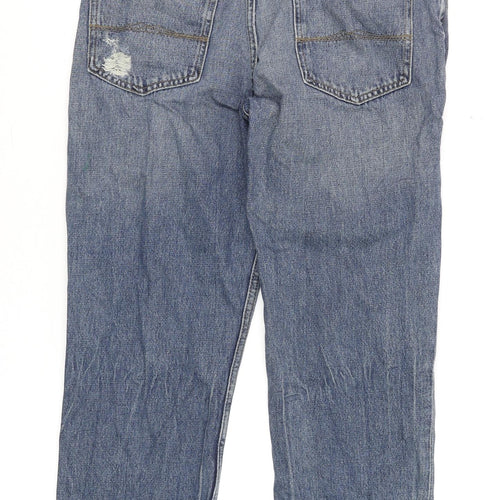 Jack Wills Women's Blue Girlfriend Distressed Jeans Size 10