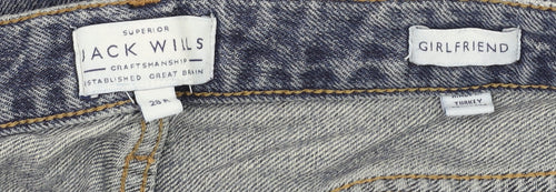 Jack Wills Women's Blue Girlfriend Distressed Jeans Size 10