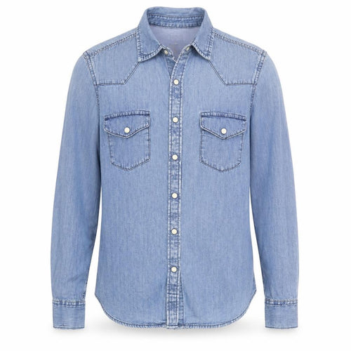 GAP 1969 Men's Blue Denim Long Sleeve Western Button-Up Shirt Size S