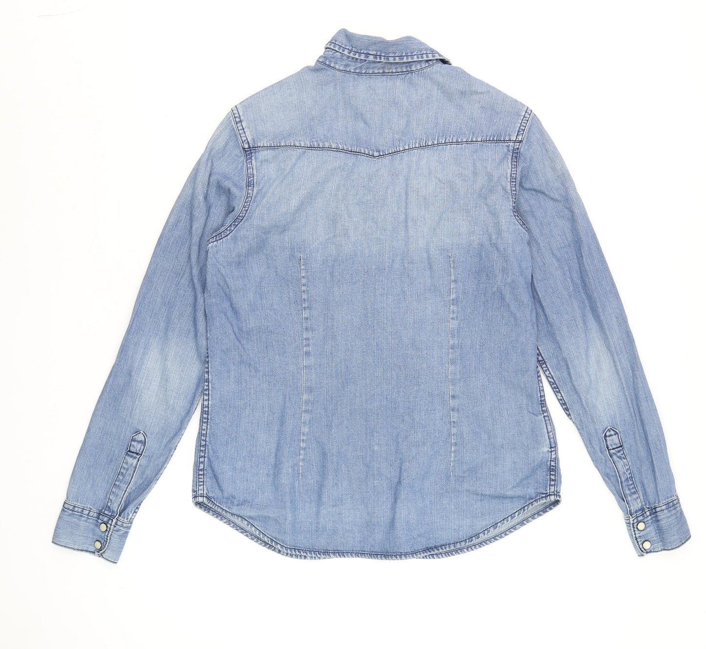 GAP 1969 Men's Blue Denim Long Sleeve Western Button-Up Shirt Size S