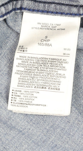 GAP 1969 Men's Blue Denim Long Sleeve Western Button-Up Shirt Size S