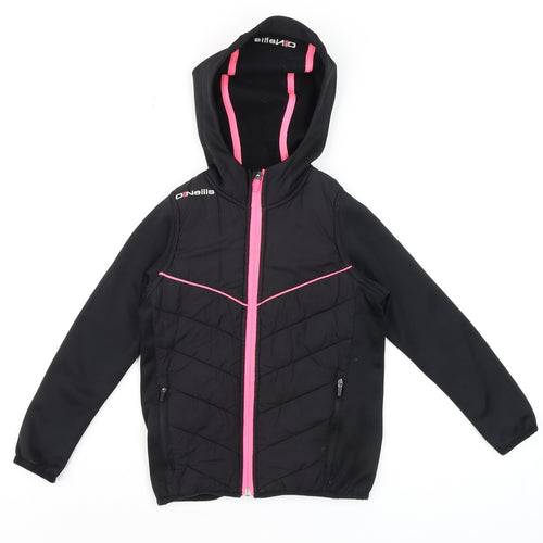 O'Neills Girls Black Softshell Full Zip Hoodie Age 3-4 Years
