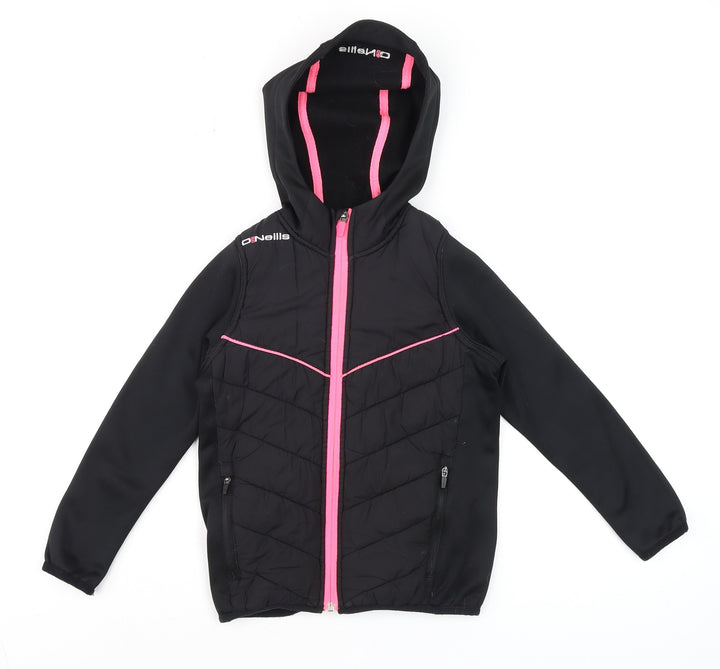 O'Neills Girls Black Softshell Full Zip Hoodie Age 3-4 Years